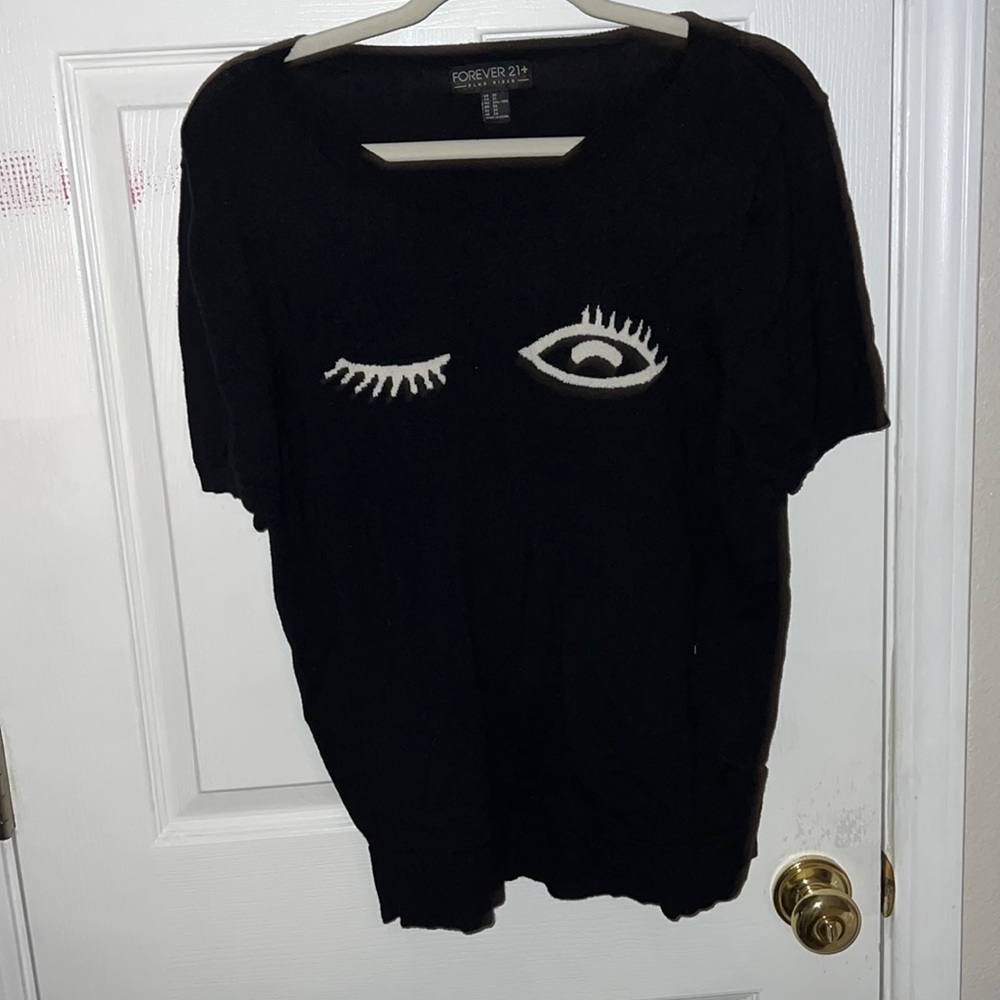 Sweater like material knit top